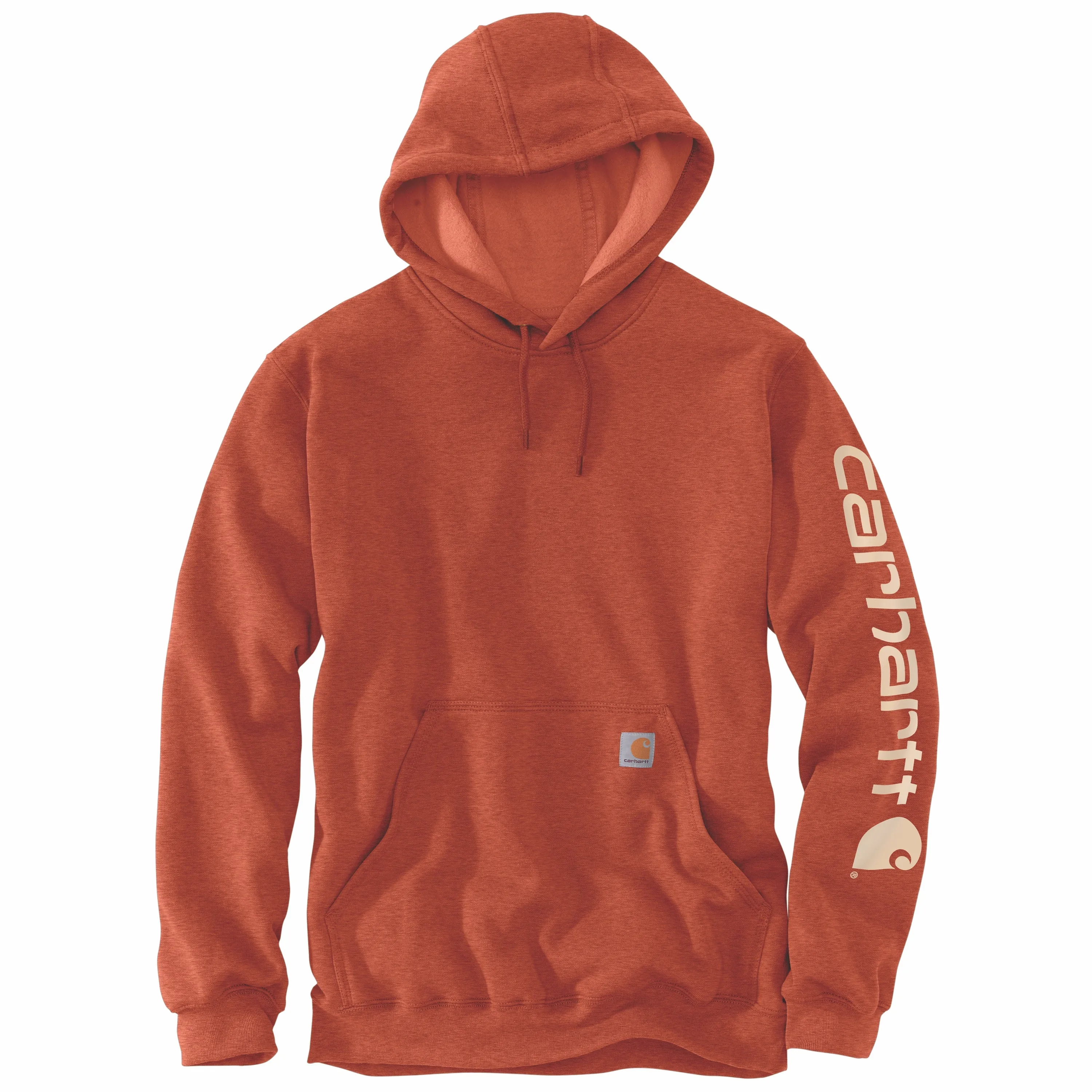 Carhartt Men's Signature Logo Hooded Pullover Sweatshirt_Jasper Heather sold by Work World