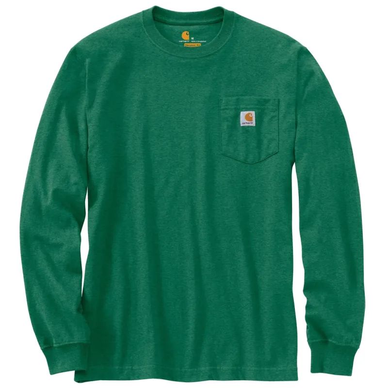 Carhartt Men's Long Sleeve Pocket T-Shirt_North Woods Heather sold by Work World