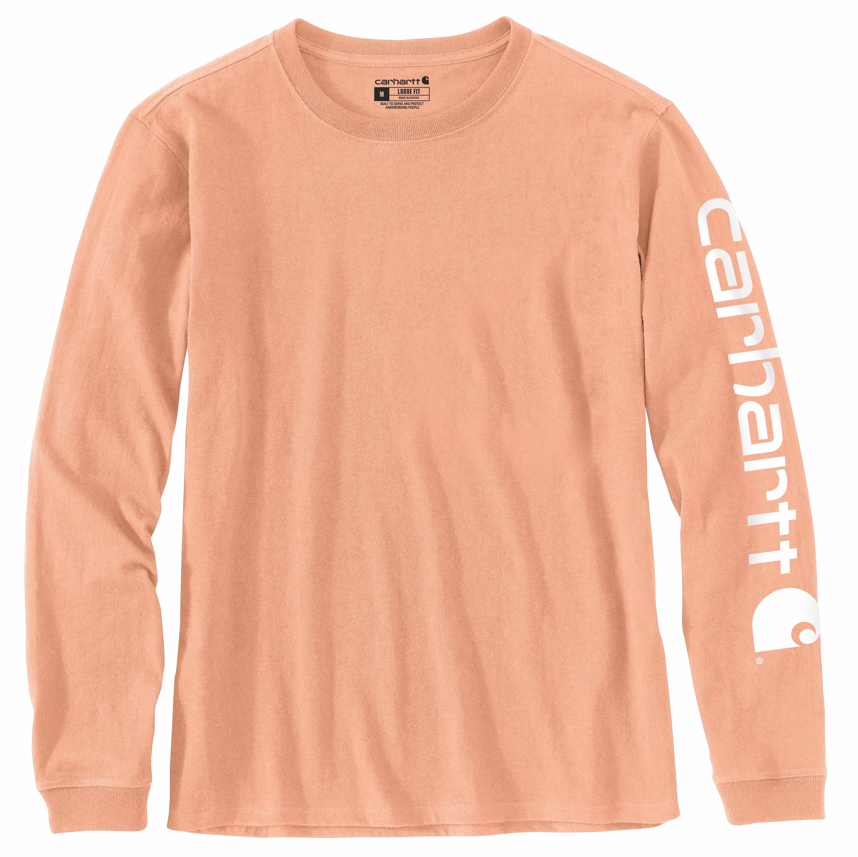 Carhartt Women's Heavyweight Long Sleeve Logo T-Shirt_Sunset sold by Work World product image thumbnail 2