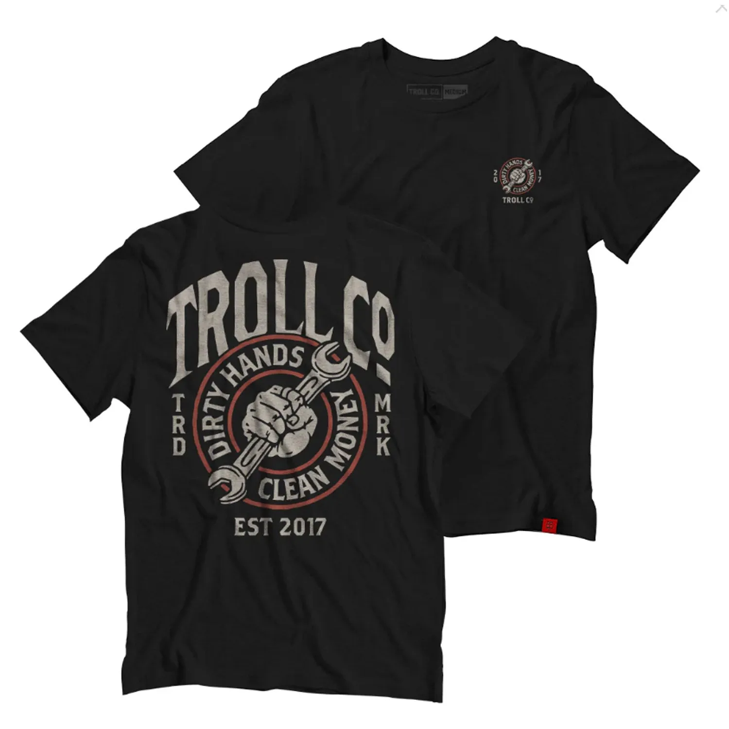 Troll Co. Men's Wrencher "Dirty Hands Clean Money" T-Shirt sold by Work World