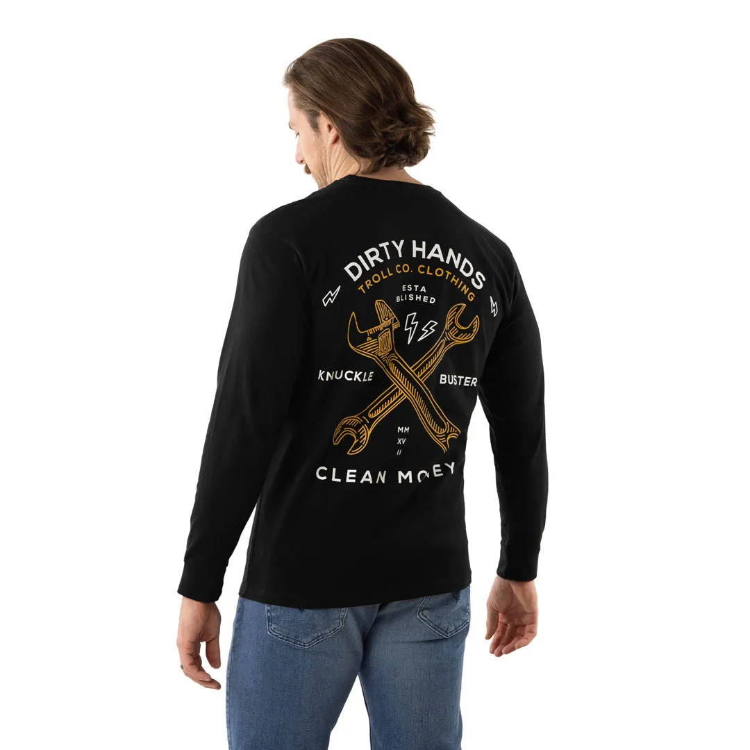 Troll Co. Men's Twisting Wrenches Graphic Long Sleeve T-Shirt sold by Work World