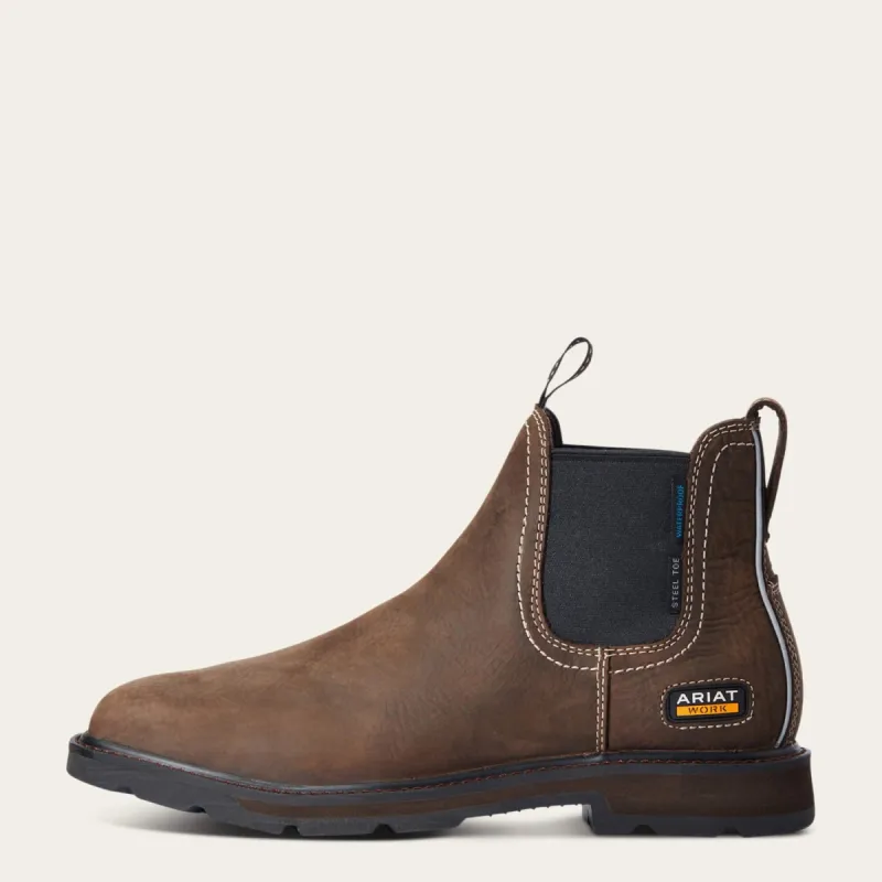 Ariat Men's Groundbreaker H2O 5" Waterproof EH Steel Toe Chelsea Boot sold by Work World