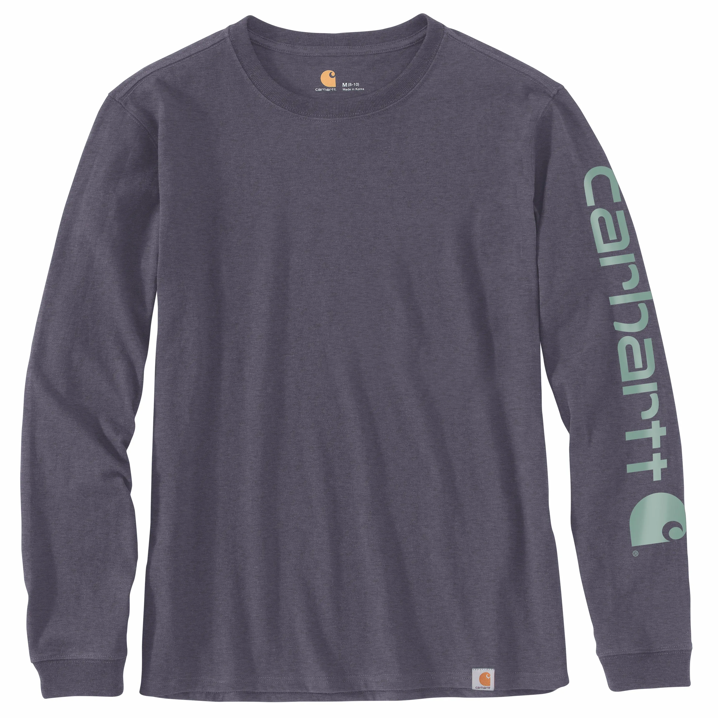 Carhartt Women's Heavyweight Long Sleeve Logo T-Shirt_Graystone Heather sold by Work World