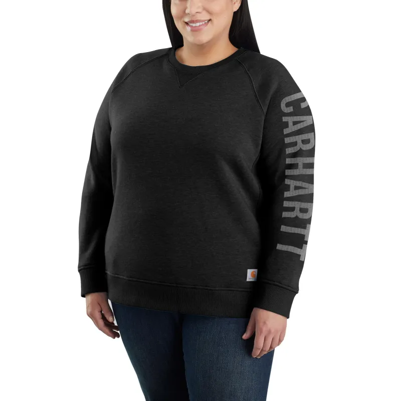 Carhartt Women's Crewneck Graphic Sweatshirt_Black sold by Work World