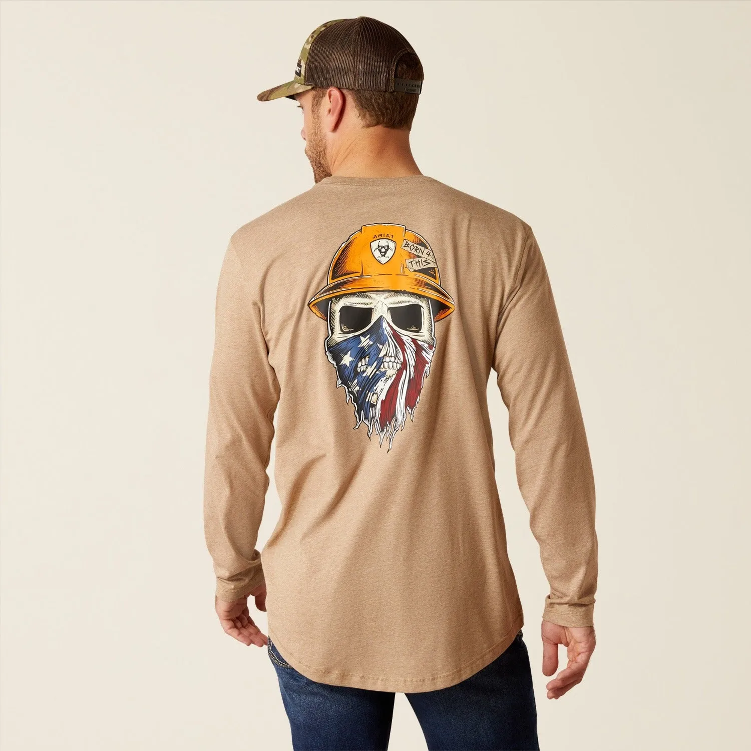 Ariat Men's Workman Born For This Graphic Long Sleeve T-Shirt sold by Work World product image thumbnail 4