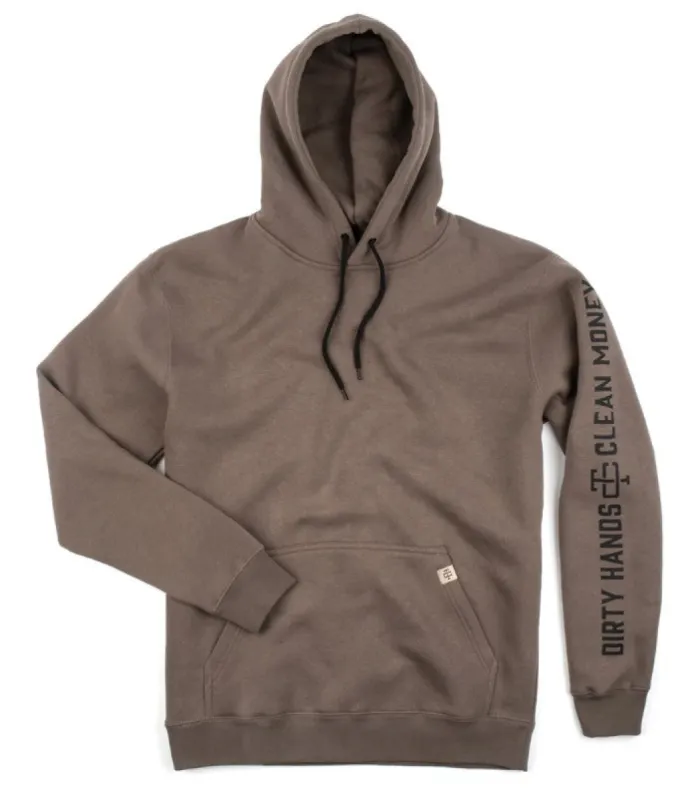 Troll Co. Men's Drudge "Dirty Hands Clean Money" Graphic Sleeve Hoodie sold by Work World