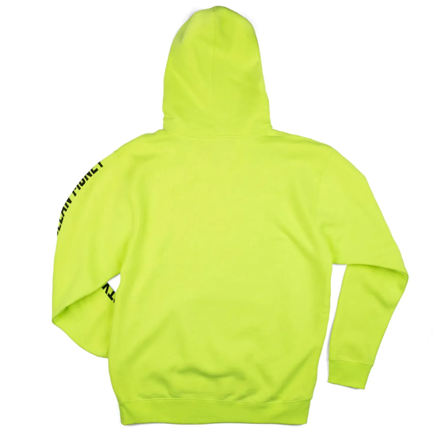 Troll Co. Men's Blaze Yellow "Dirty Hands Clean Money" Sleeve Logo Hoodie sold by Work World product image thumbnail 2