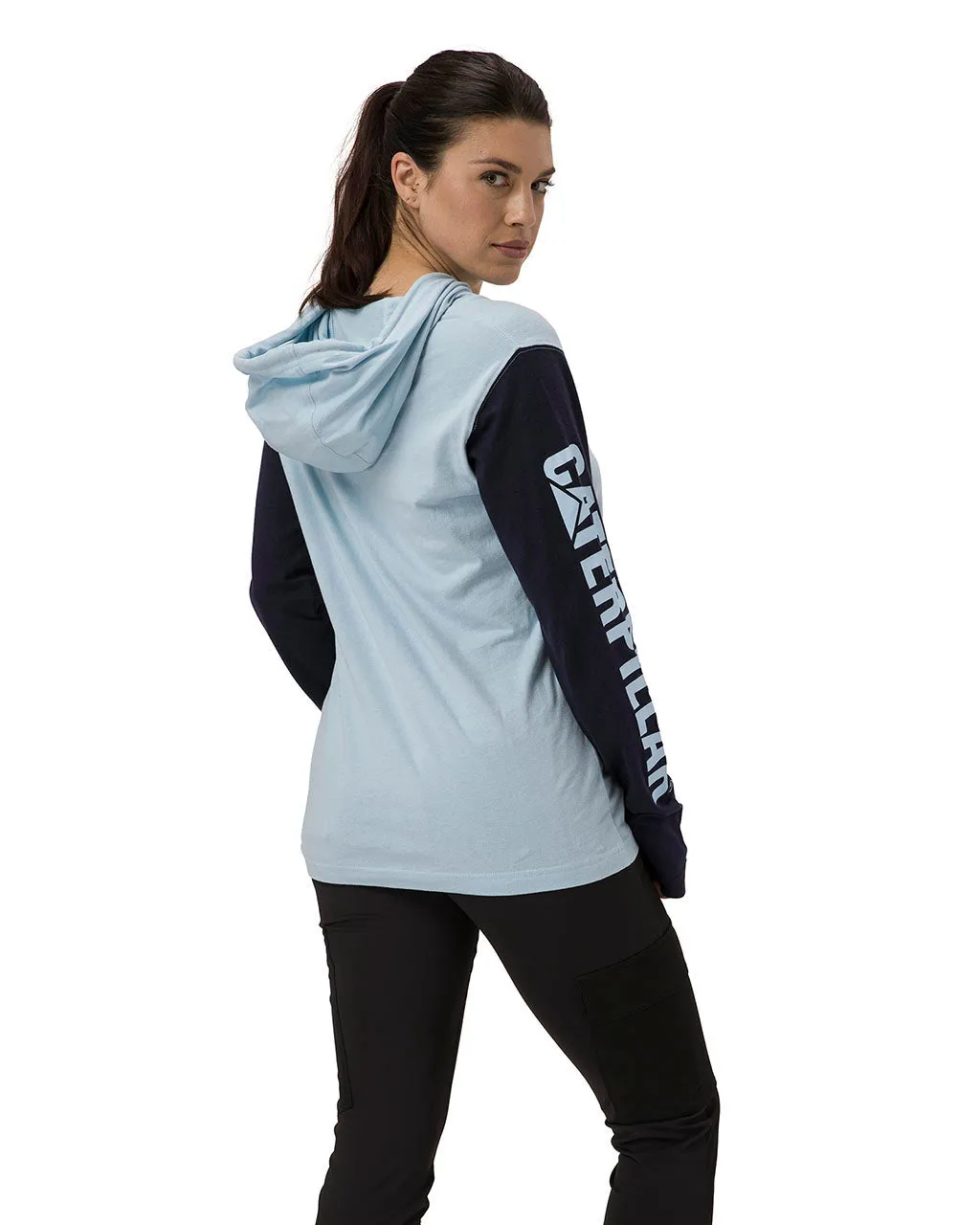 CAT Women's UPF Banner Hooded Long Sleeve T-Shirt sold by Work World product image thumbnail 2