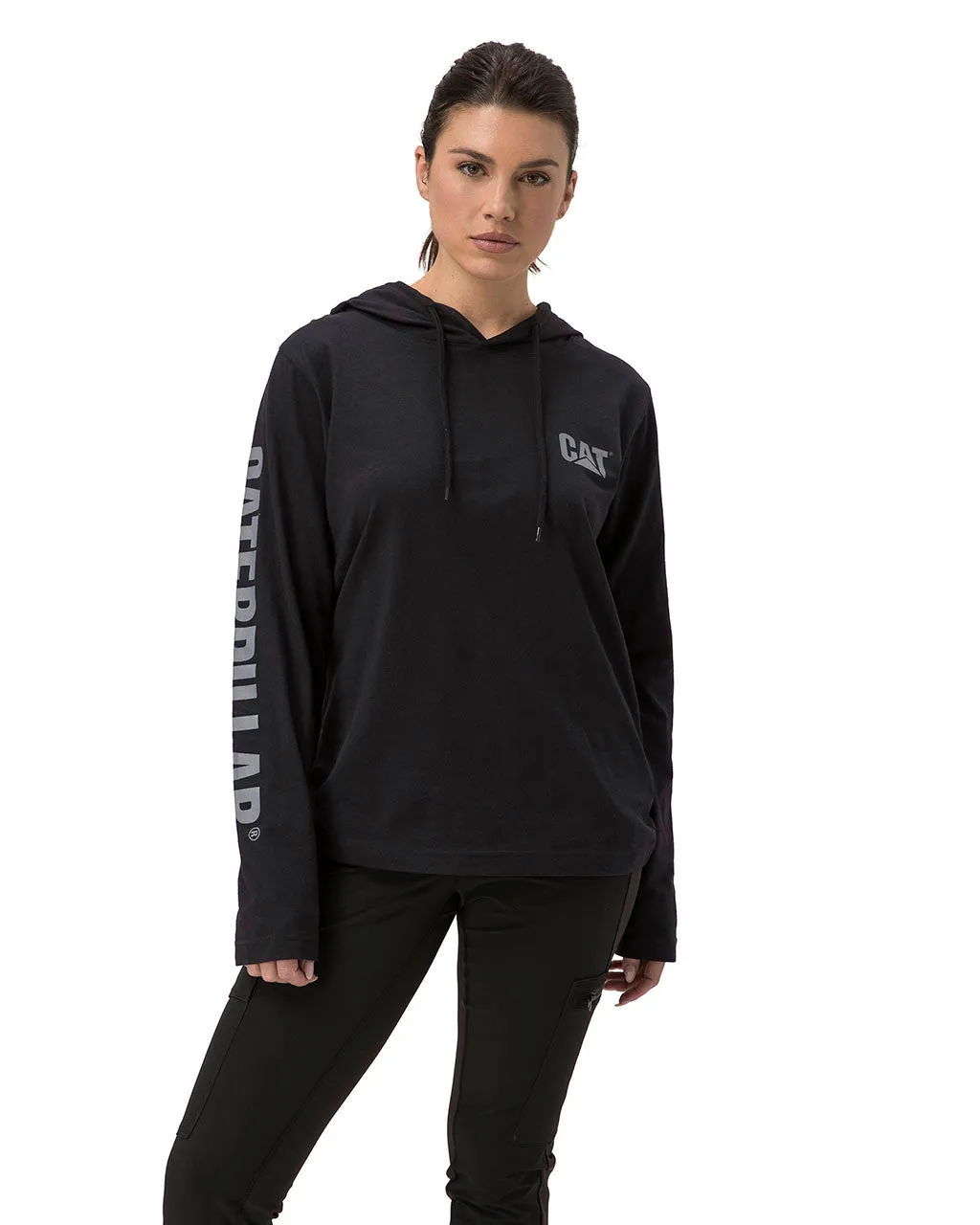 CAT Women's UPF Banner Hooded Long Sleeve T-Shirt sold by Work World product image thumbnail 4
