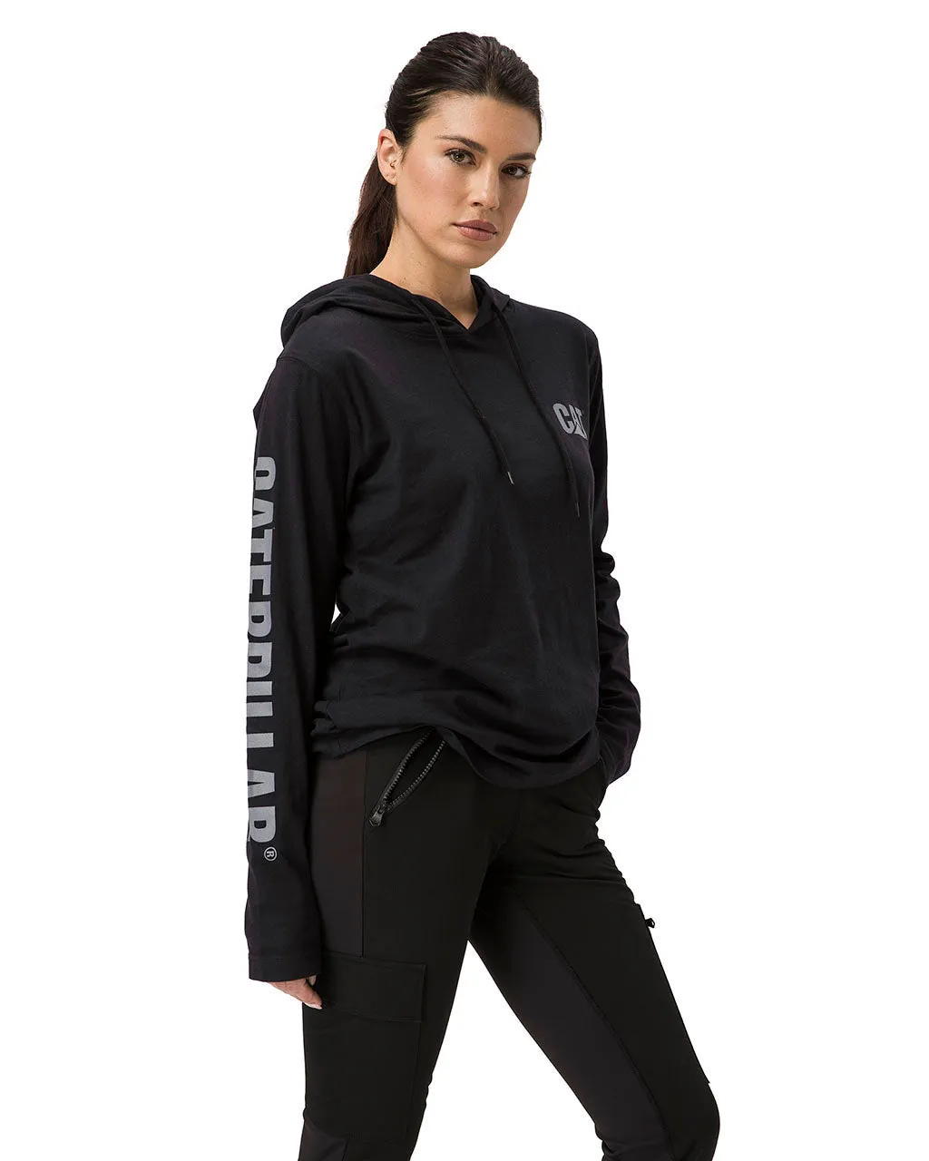 CAT Women's UPF Banner Hooded Long Sleeve T-Shirt sold by Work World product image thumbnail 5
