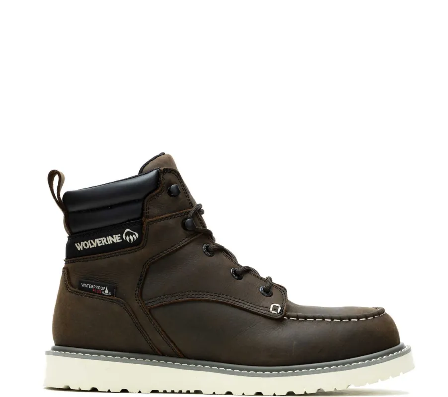 Wolverine Men's Trade Wedge 6" Waterproof Moc-Toe Steel Toe Work Boot sold by Work World