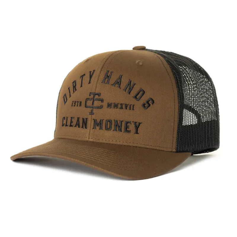 Troll Co. Catena "Dirty Hands Clean Money" Curved Brim Snapback Cap sold by Work World