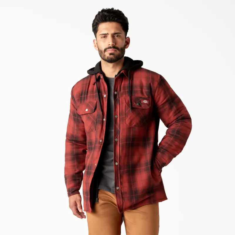 Dickies Men's Durable Water Repellent Hooded Flannel Shirt Jac sold by Work World