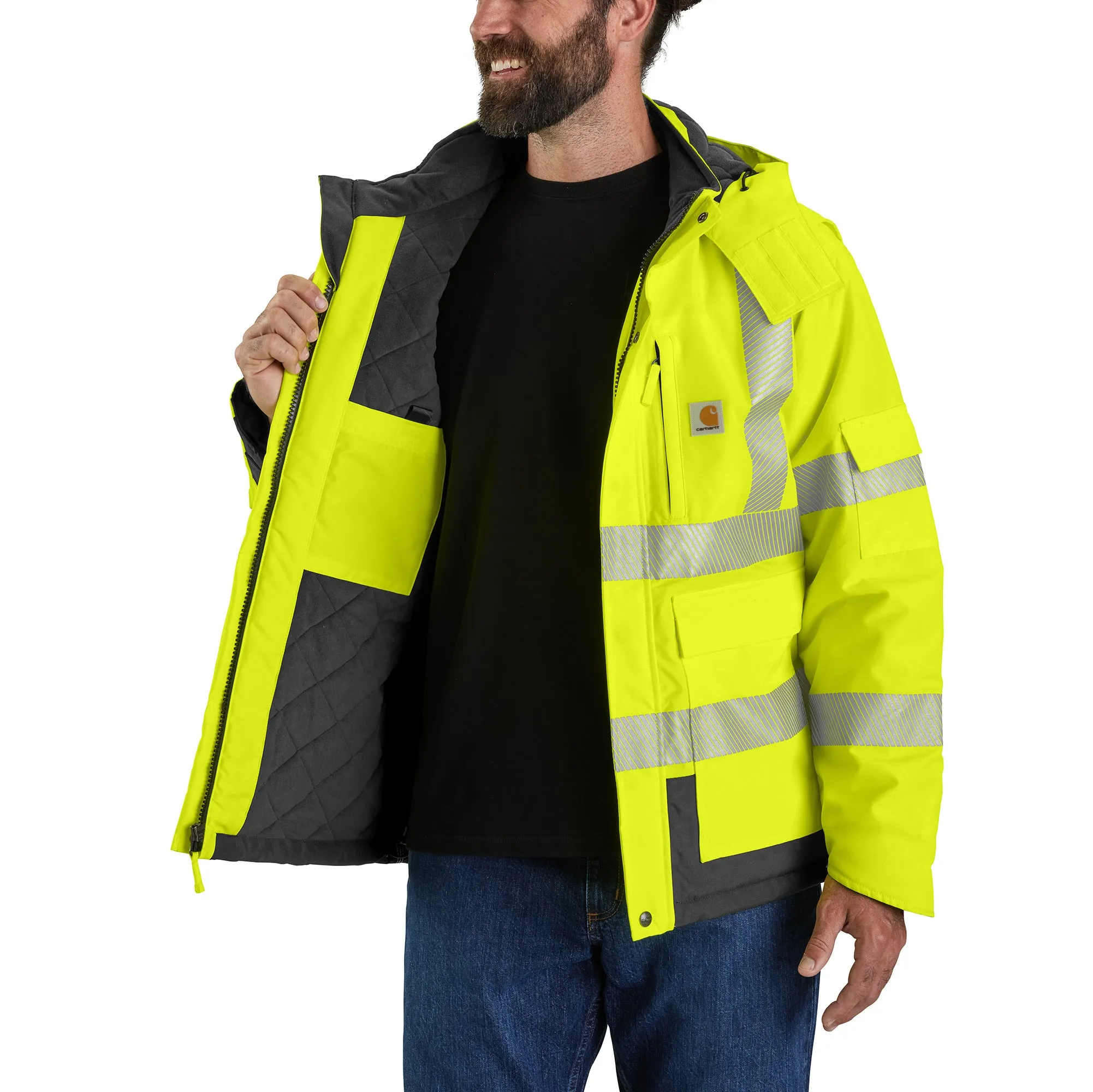 Carhartt Men's Waterproof High-Vis Class 3 Sherwood Jacket sold by Work World product image thumbnail 3