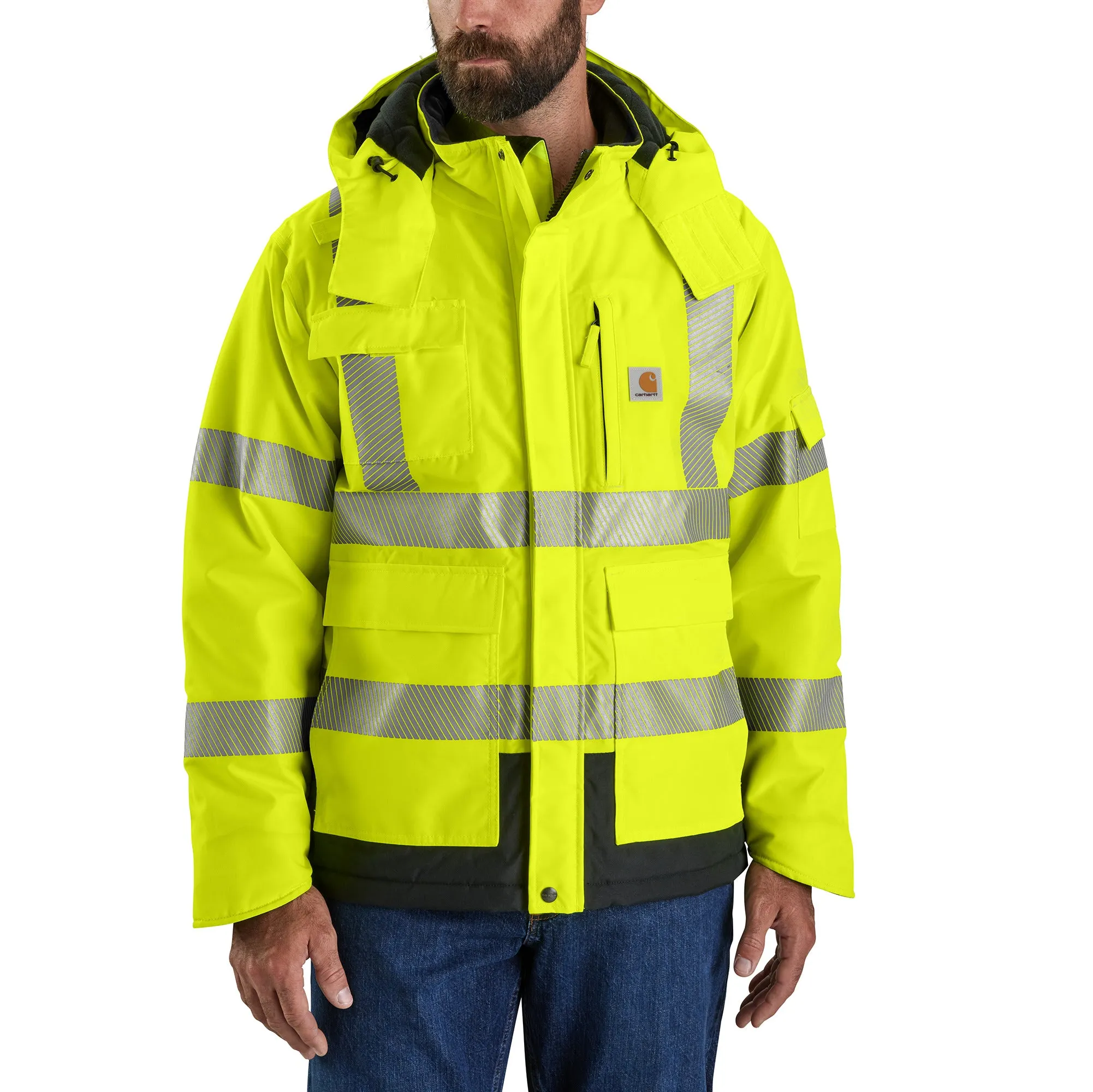 Carhartt Men's Waterproof High-Vis Class 3 Sherwood Jacket sold by Work World
