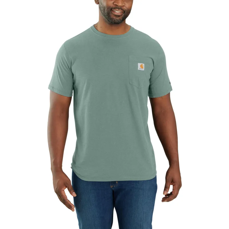 Carhartt Men's Force® Relaxed Fit Midweight Short Sleeve Pocket Tee_Succulent Heather sold by Work World