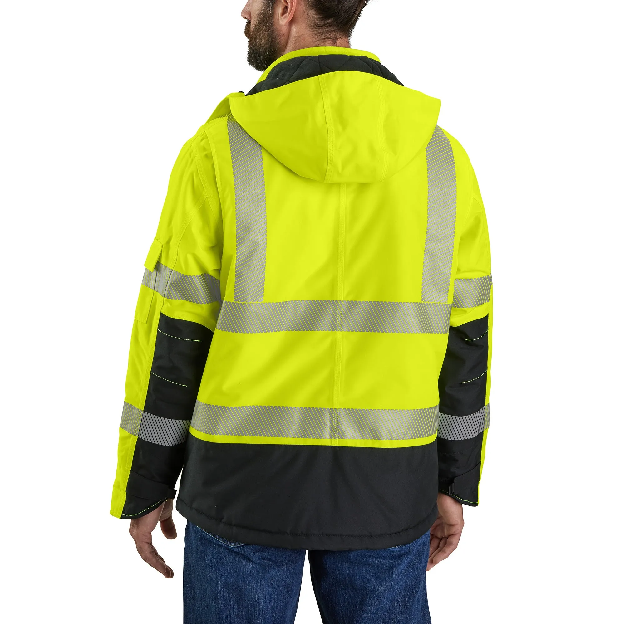 Carhartt Men's Waterproof High-Vis Class 3 Sherwood Jacket sold by Work World product image thumbnail 2