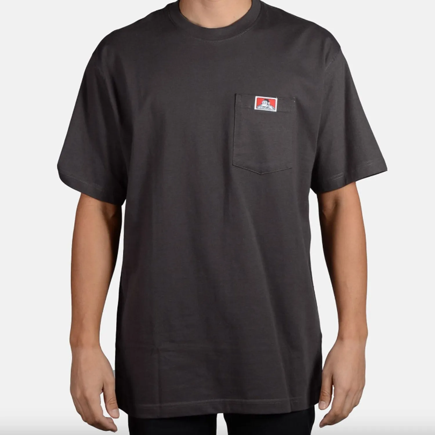 Ben Davis Men's Heavy Duty Short Sleeve Pocket T-Shirt_Charcoal sold by Work World