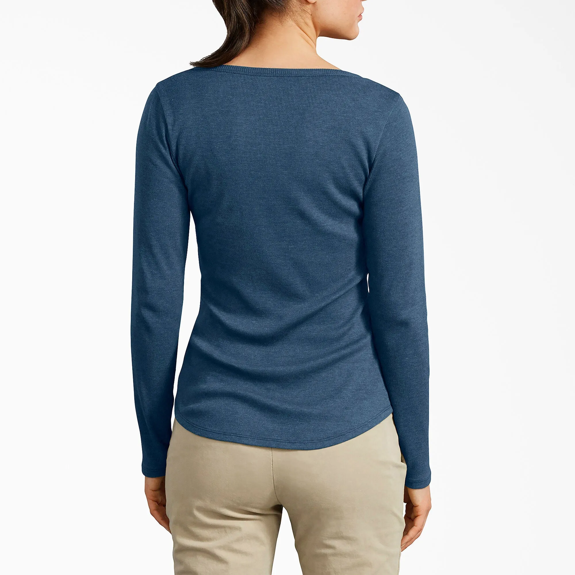 Dickies Women's Henley Long Sleeve T-Shirt sold by Work World product image thumbnail 2