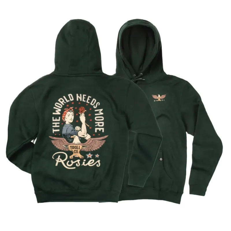 Troll Co. Women's "The World Needs More Rosies" Hoodie sold by Work World
