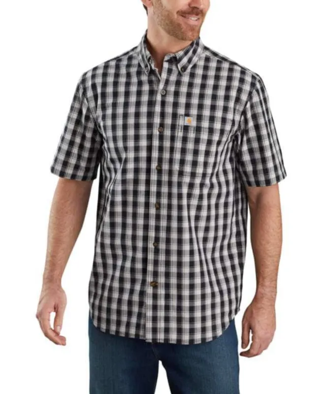 Carhartt Men's Midweight Button-Front Plaid Short Sleeve Shirt sold by Work World