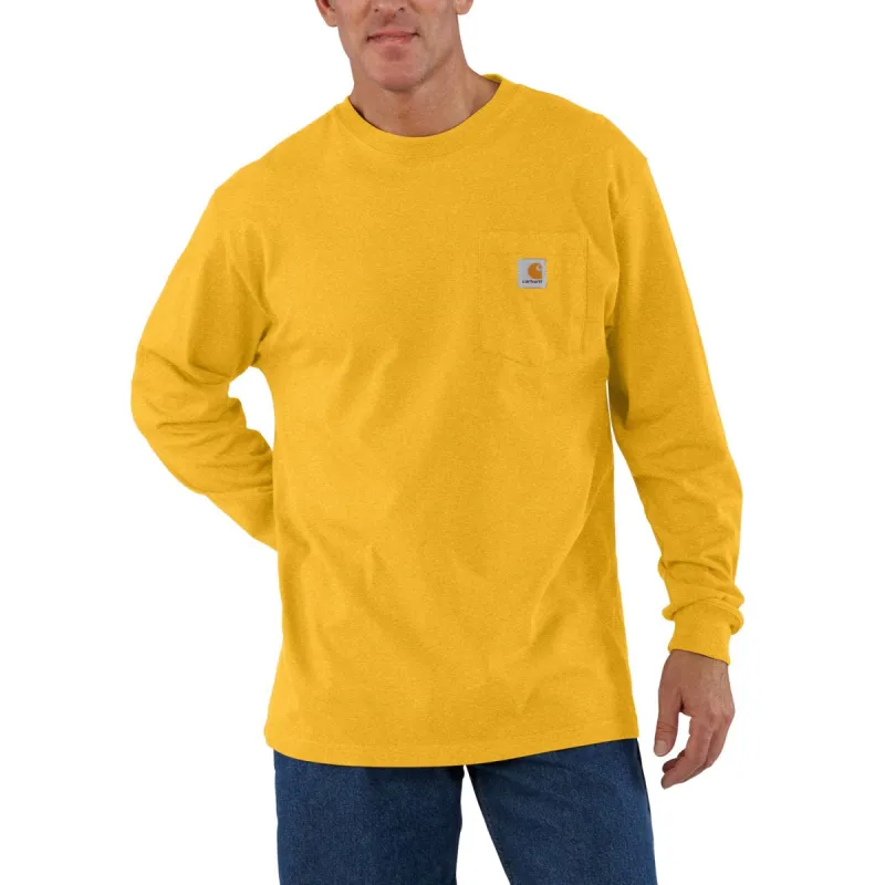 Carhartt Men's Long Sleeve Pocket T-Shirt_Honeycomb Heather sold by Work World