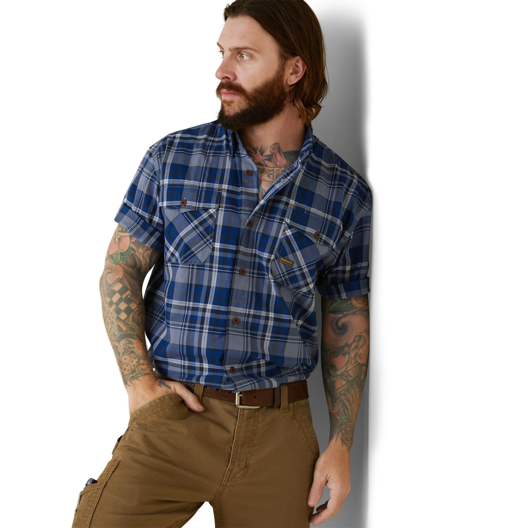 Ariat Men's Rebar Made Tough DuraStretch Work Shirt sold by Work World