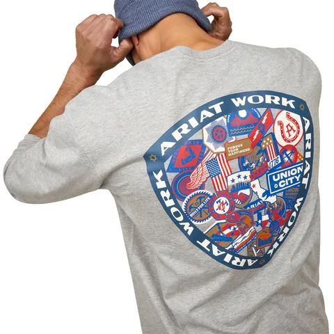 Ariat Men's Rebar Workman Patches Long Sleeve T-Shirt sold by Work World product image thumbnail 2