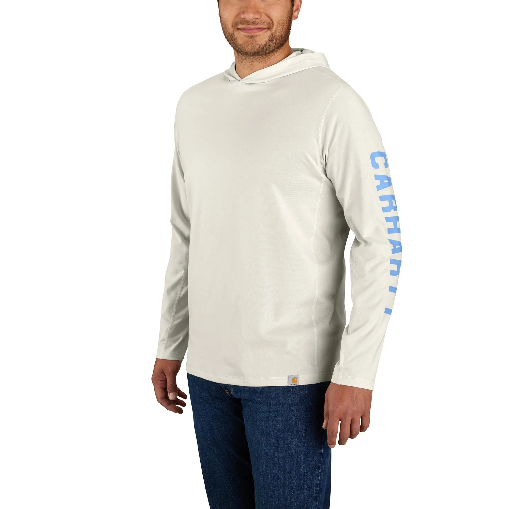 Carhartt Men's Force® Relaxed Fit Logo Hooded Long Sleeve T-Shirt sold by Work World product image thumbnail 4