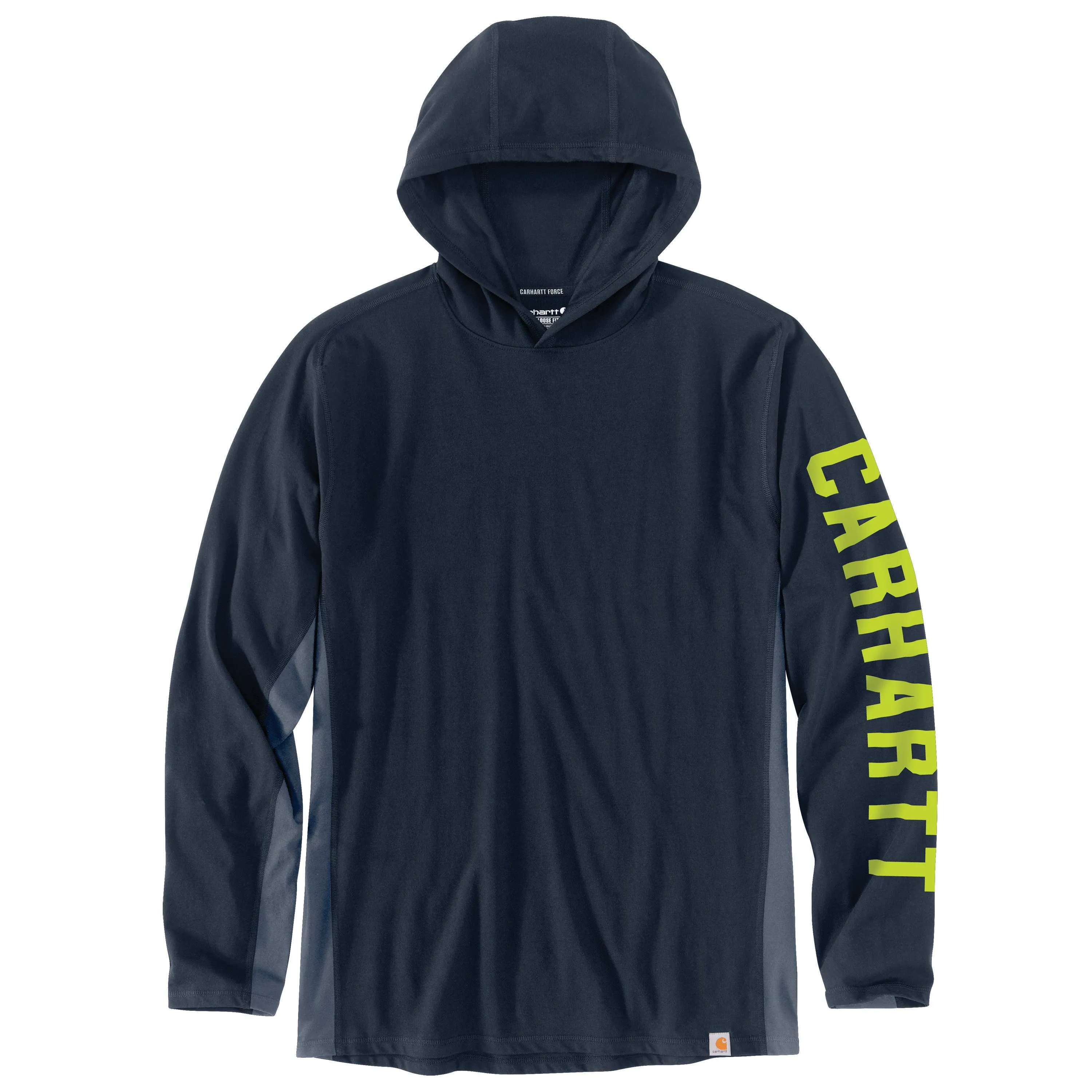 Carhartt Men's Force® Relaxed Fit Logo Hooded Long Sleeve T-Shirt sold by Work World product image thumbnail 3