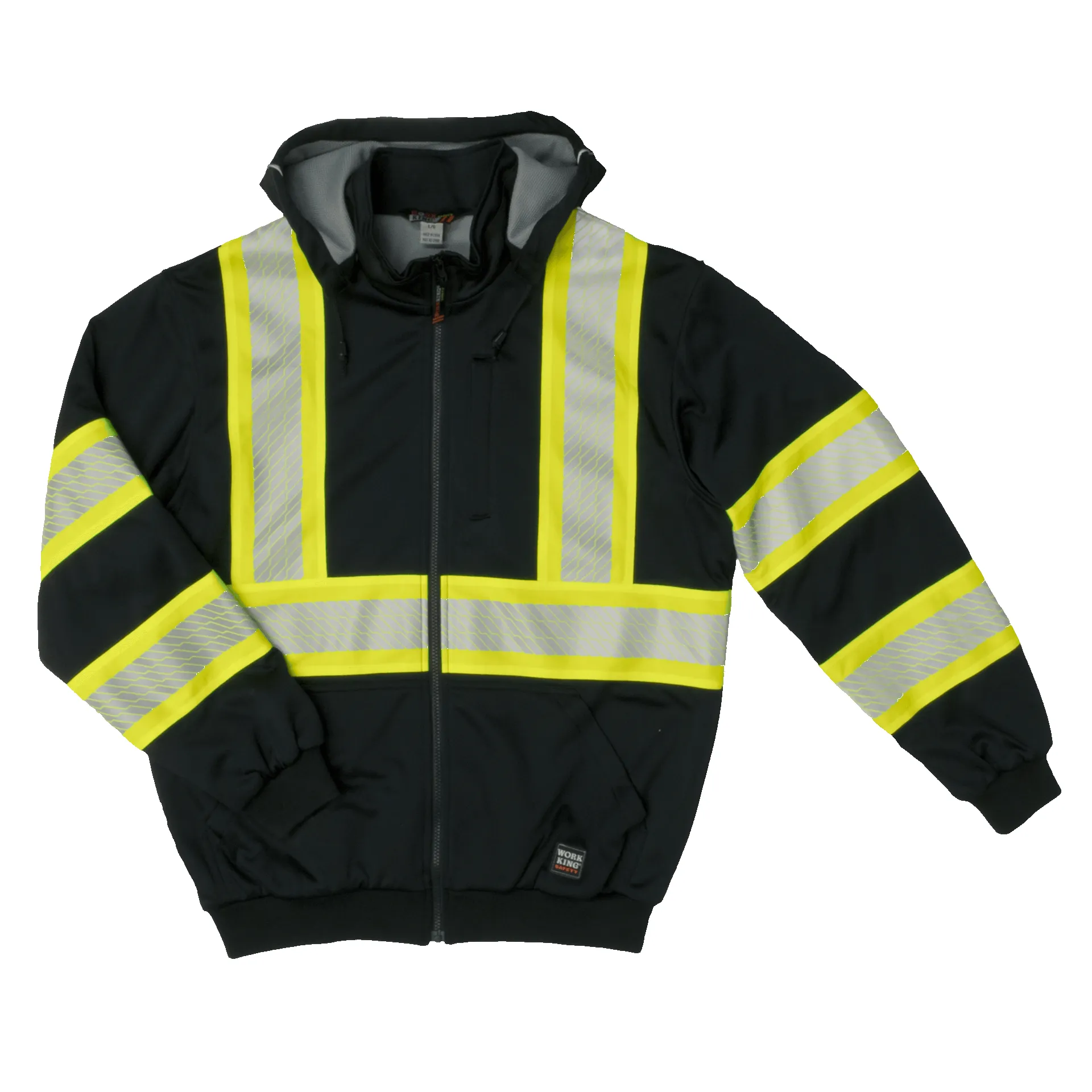 Tough Duck Men's Thermal Lined C1 Hi-Vis F-Zip Safety Hoodie sold by Work World