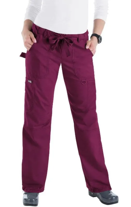 koi Women's Lindsey Drawstring Scrub Pant_Wine sold by Work World