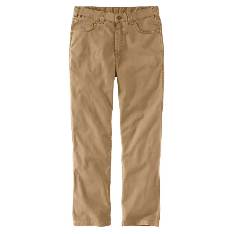 Carhartt Men's Flame Resistant Rugged Flex® Relaxed Fit Canvas Pant_Dark Khaki sold by Work World