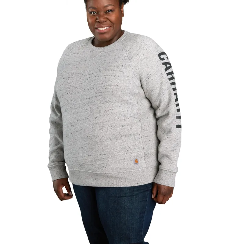 Carhartt Women's Crewneck Graphic Sweatshirt_Asphalt Heather Nep sold by Work World