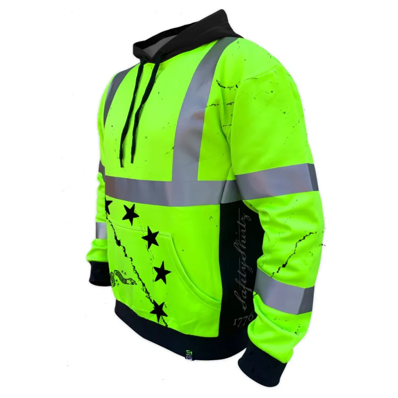 SafetyShirtz Men's SS360º 1776 Class 3 Hi-Vis Safety Hoodie sold by Work World
