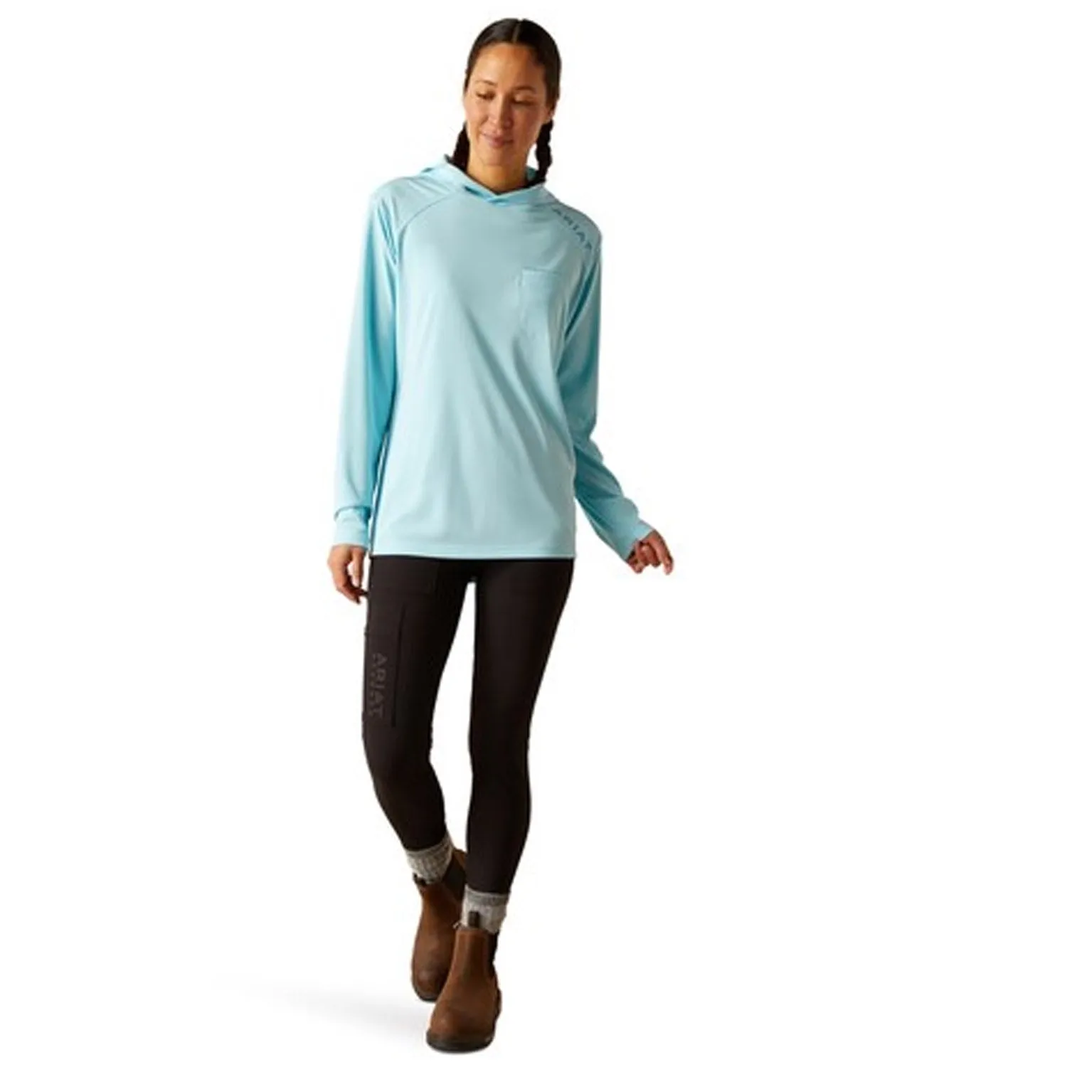 Ariat Women's Rebar Sunblocker Hooded Long Sleeve T-Shirt sold by Work World product image thumbnail 4