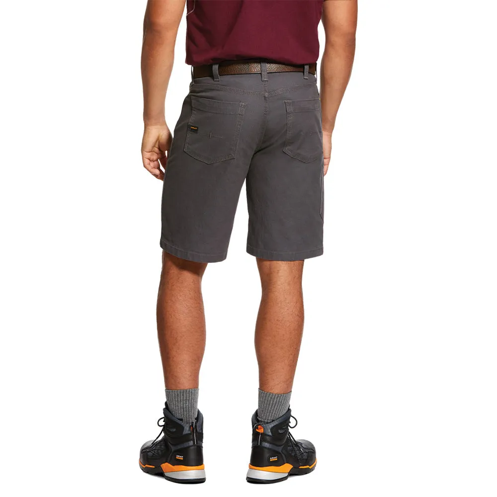 Ariat Men's Rebar DuraStretch Made Tough 10" Shorts_Rebar Grey sold by Work World product image thumbnail 2