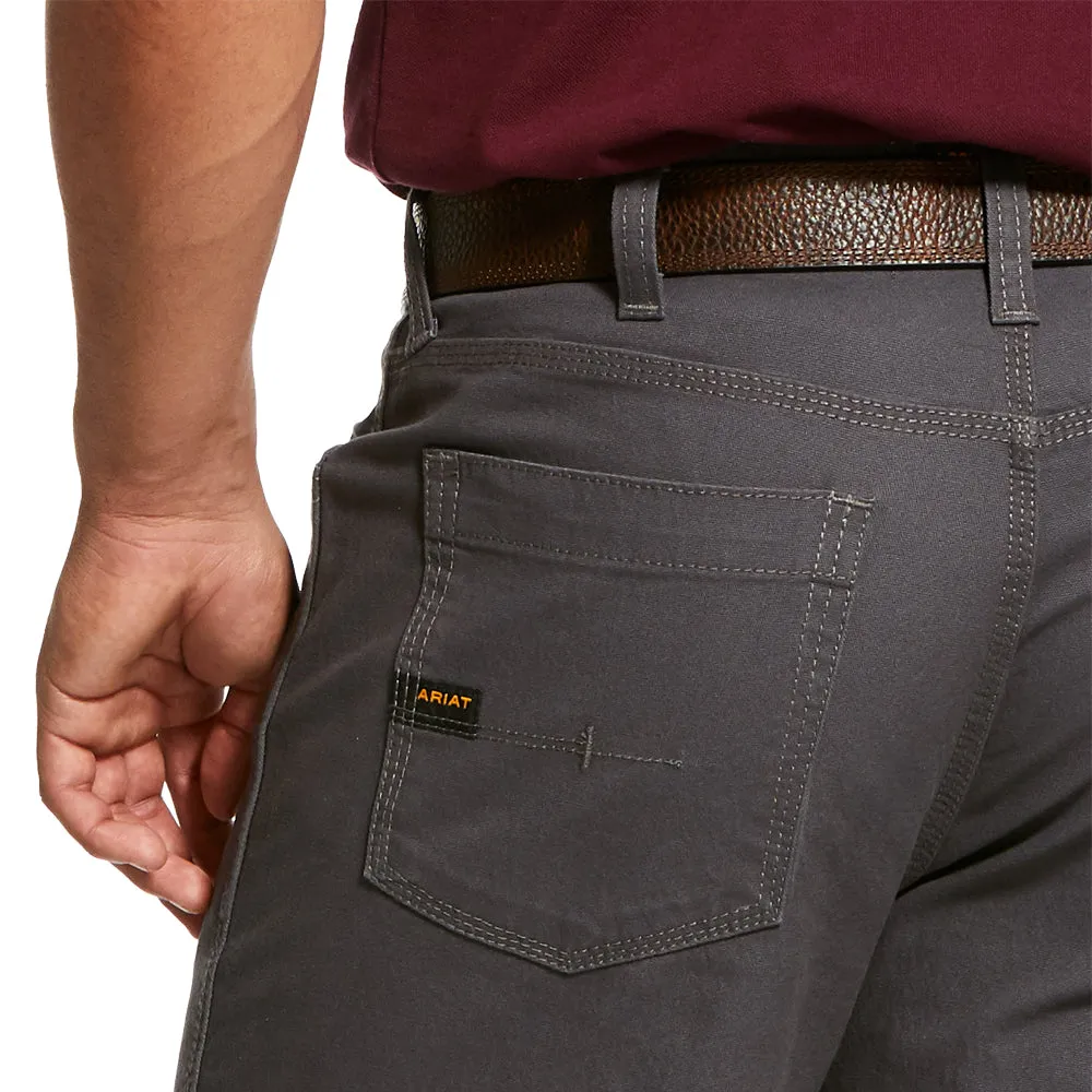 Ariat Men's Rebar DuraStretch Made Tough 10" Shorts_Rebar Grey sold by Work World product image thumbnail 3