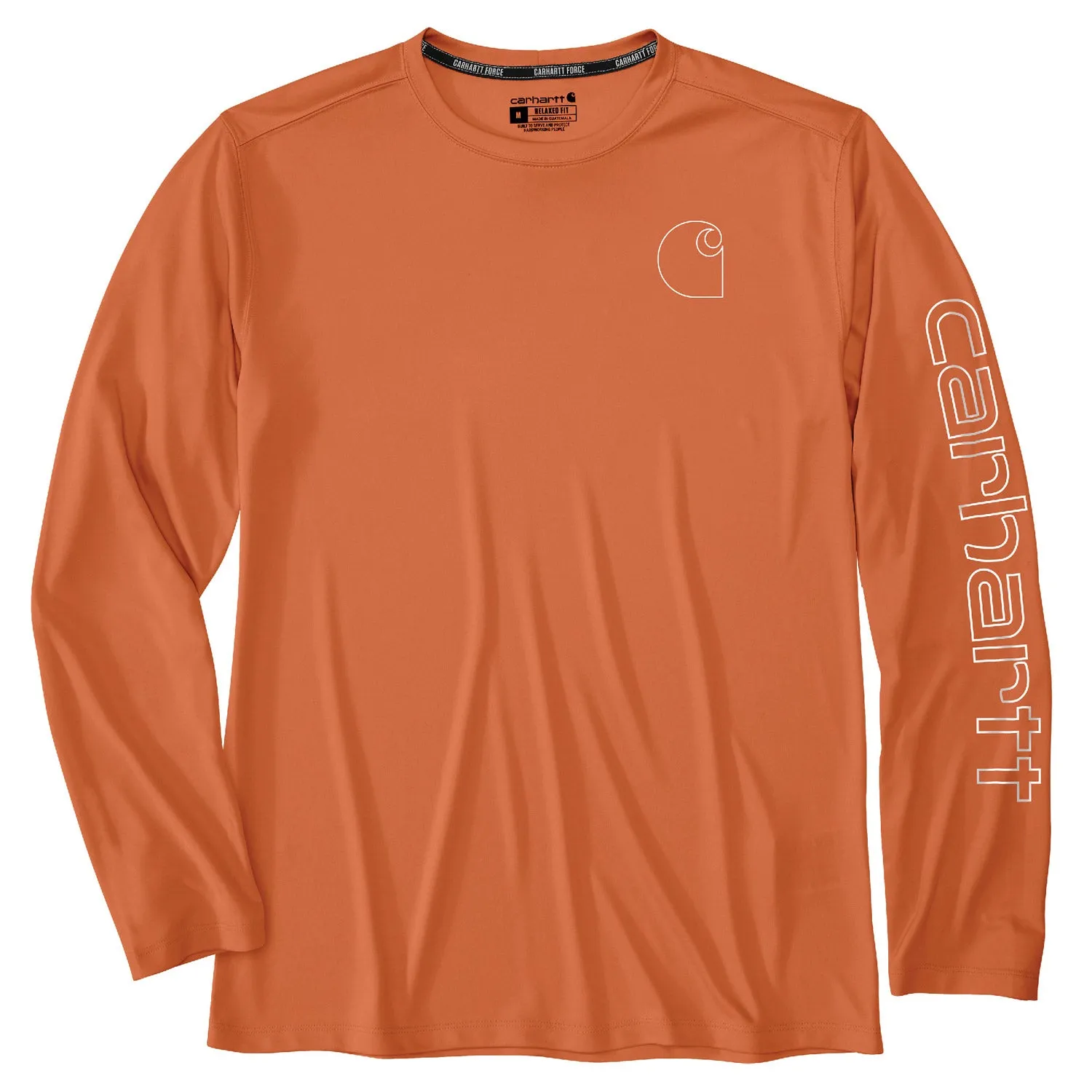 Carhartt Men's Force Sun Defender Lightweight Long Sleeve Logo T-Shirt sold by Work World