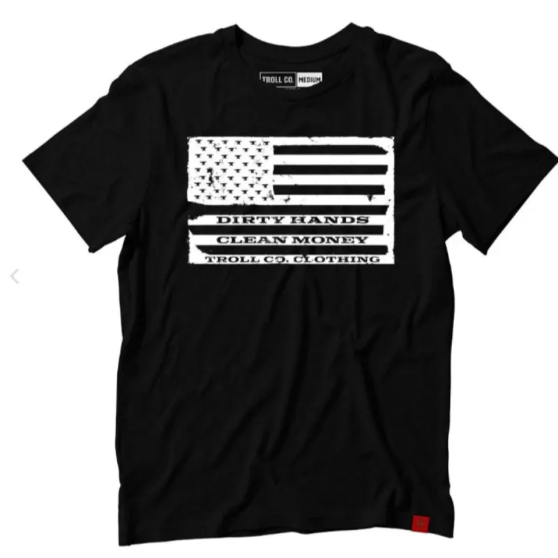 Troll Co. Men's 1776 Graphic Short Sleeve T-Shirt Black sold by Work World