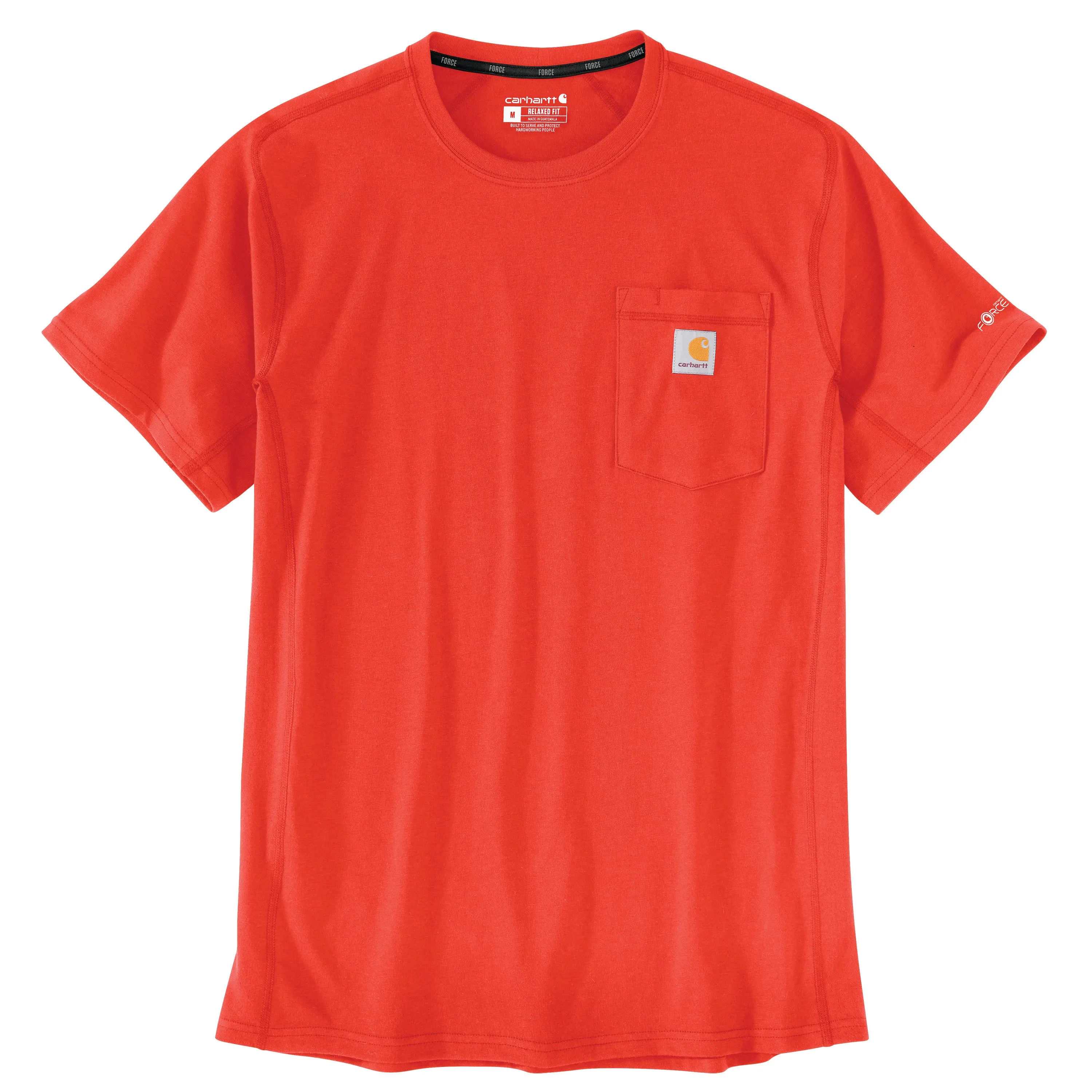 Carhartt Men's Force® Relaxed Fit Midweight Short Sleeve Pocket Tee_Cherry Tomato sold by Work World
