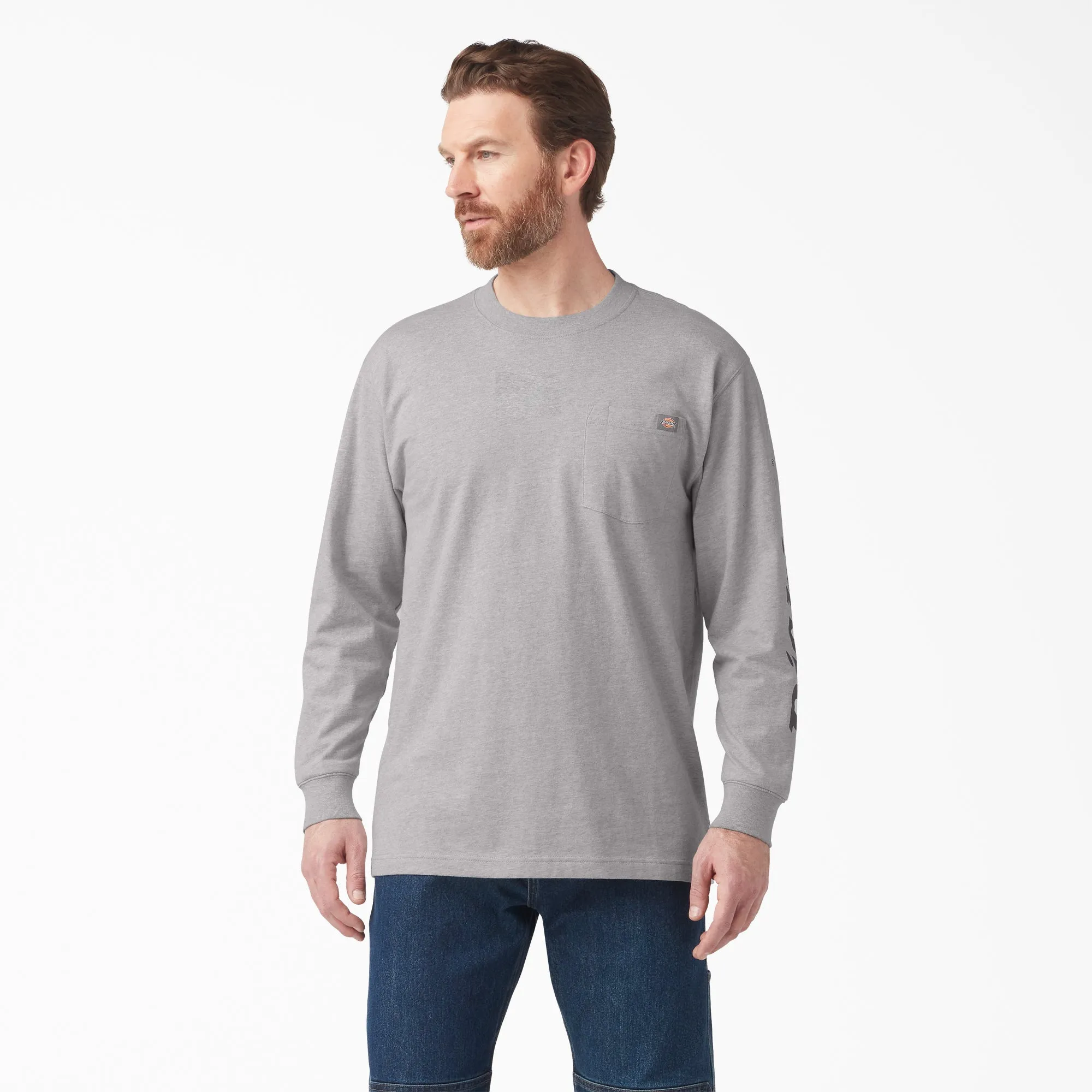Dickies Men's Wordmark Graphic Long Sleeve T-Shirt sold by Work World