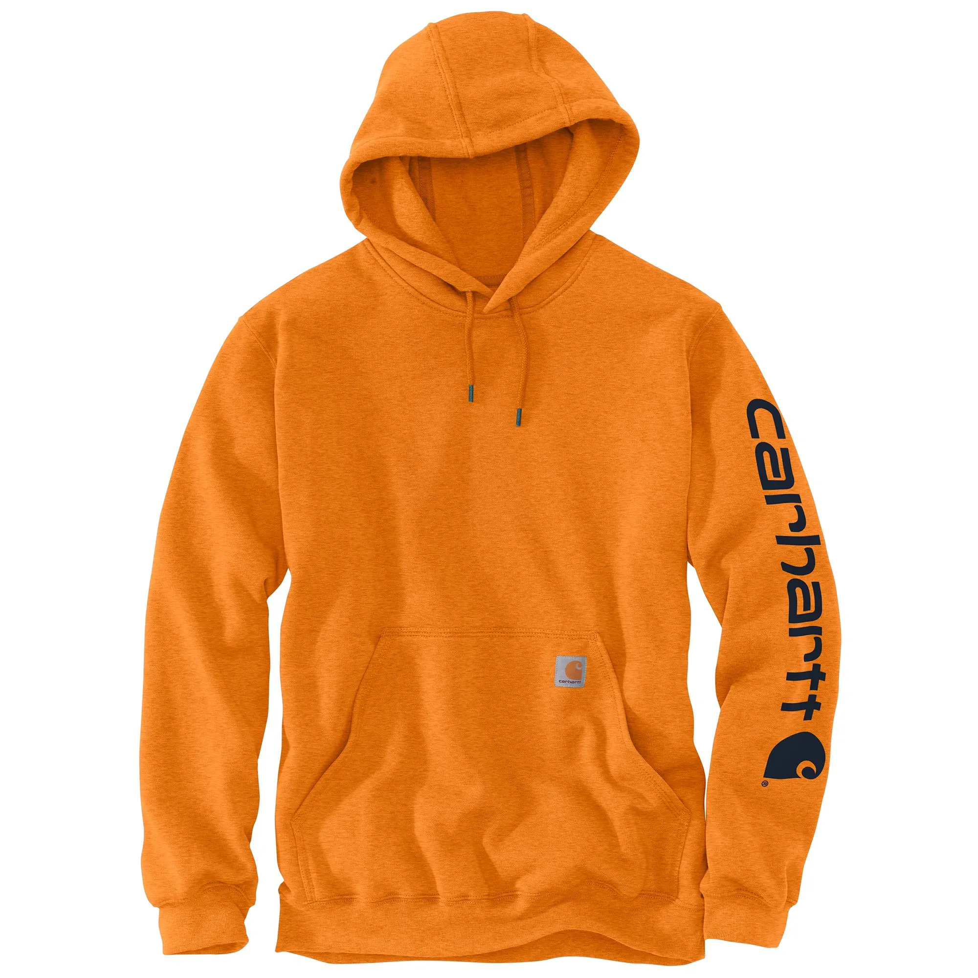 Carhartt Men's Signature Logo Hooded Pullover Sweatshirt_Marmalade Heather sold by Work World product image thumbnail 2