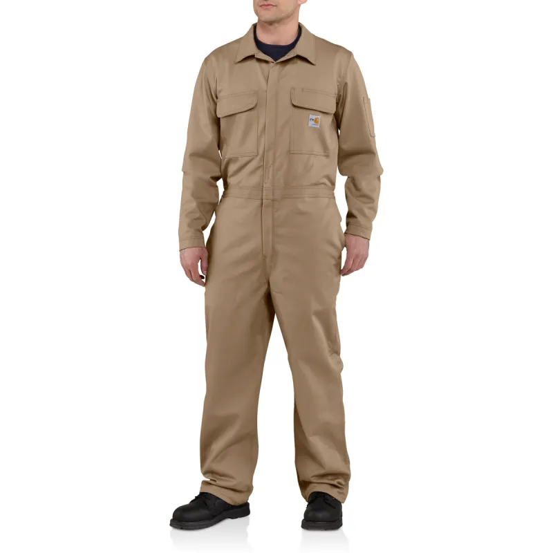 Carhartt Men's Flame Resistant Twill Coverall_Khaki sold by Work World