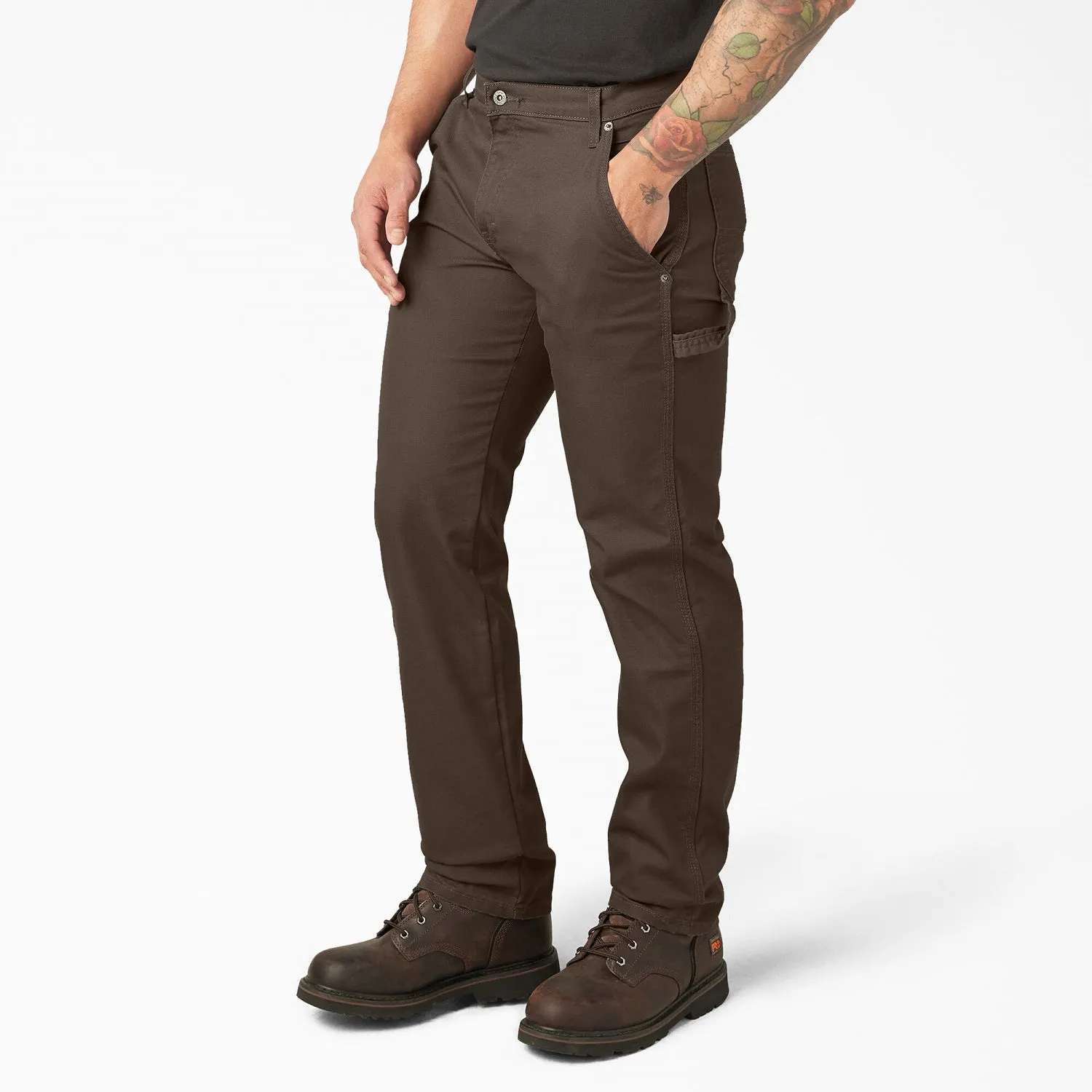 Dickies Men's FLEX Regular Fit Duck Carpenter Pant_Stonewashed Mushroom sold by Work World product image thumbnail 2