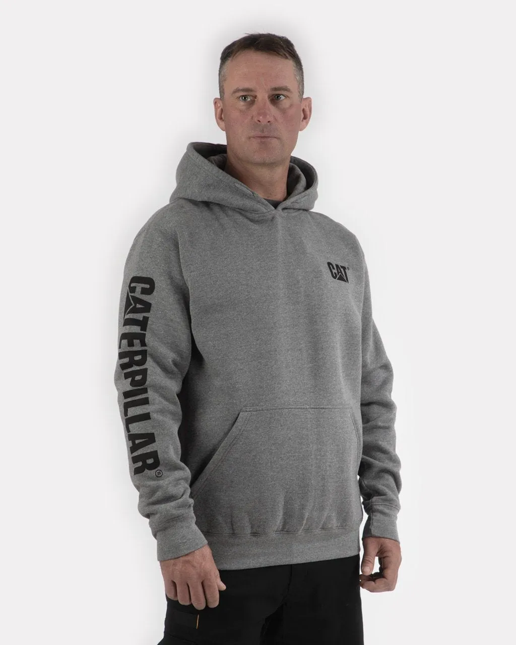CAT Men's Banner Logo Hooded Sweatshirt sold by Work World product image thumbnail 2