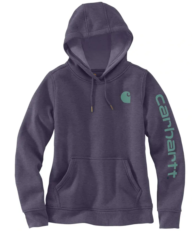 Carhartt Women's Clarksburg Graphic Sleeve Hoodie_Graystone Heather sold by Work World