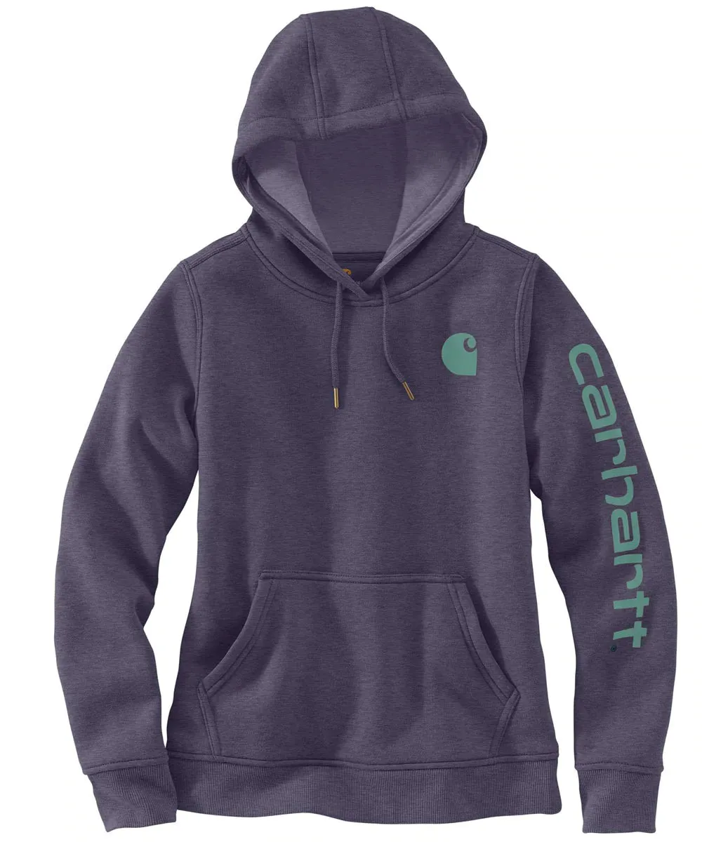 Carhartt Women's Clarksburg Graphic Sleeve Hoodie_Graystone Heather sold by Work World