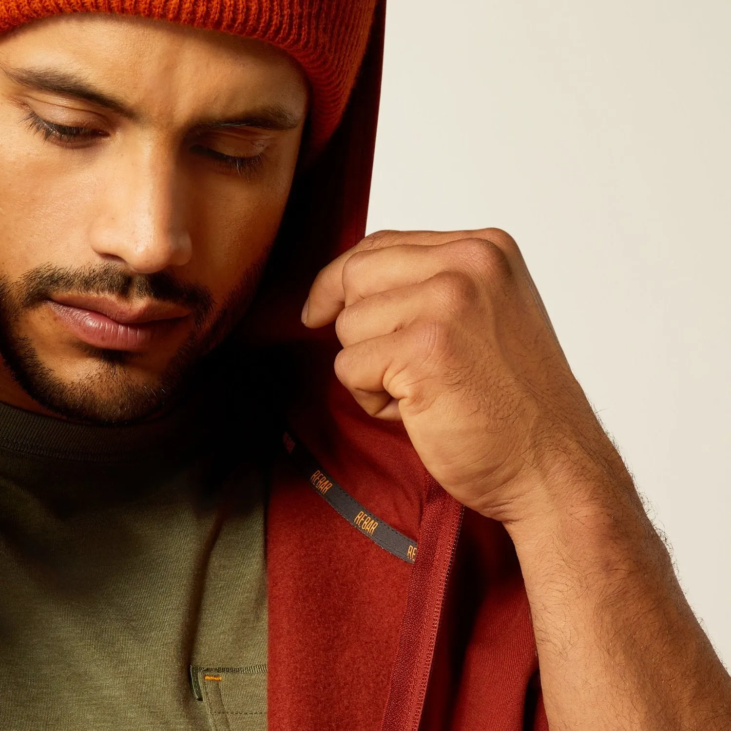 Ariat Men's Rebar Born For This Full-Zip Hoodie sold by Work World product image thumbnail 3