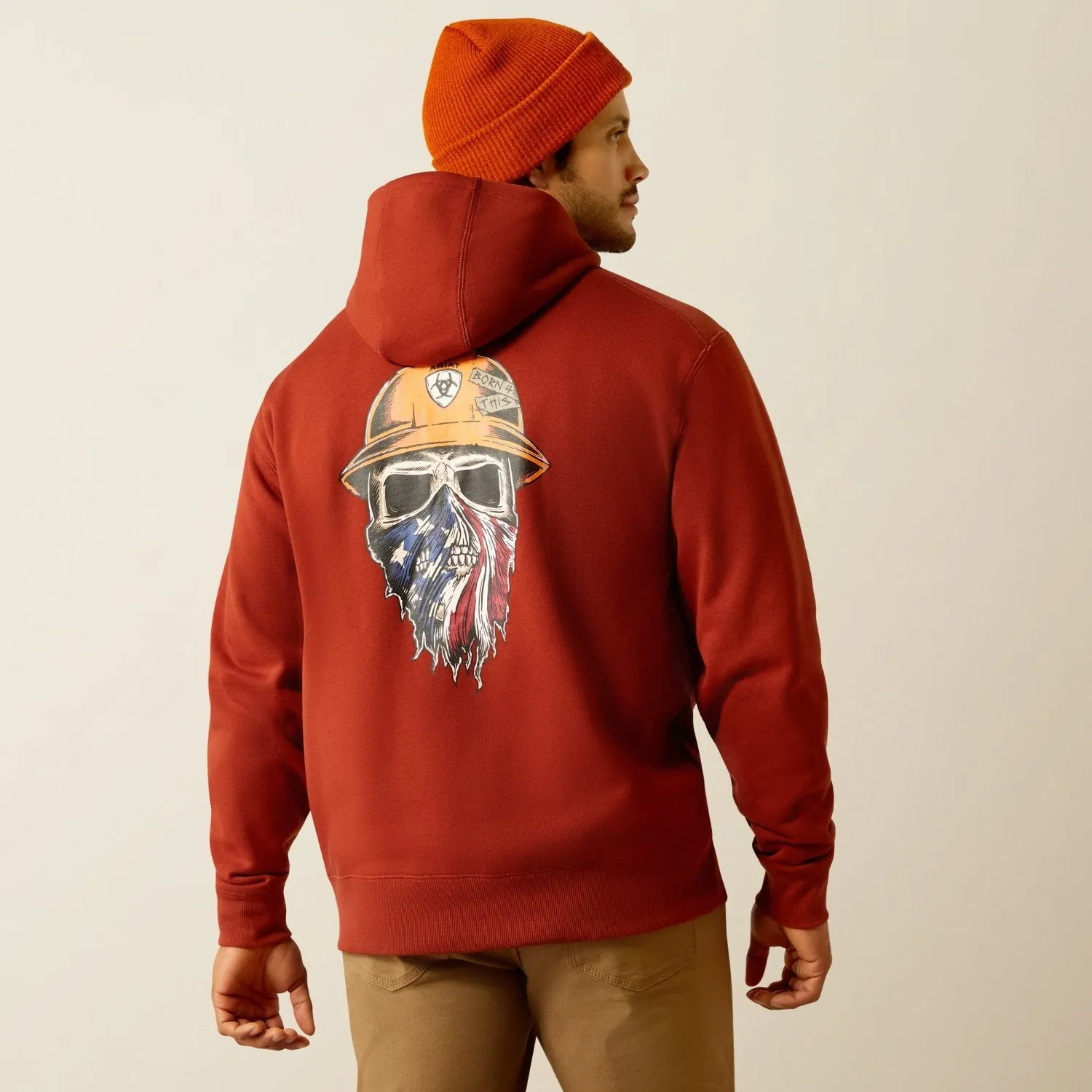 Ariat Men's Rebar Born For This Full-Zip Hoodie sold by Work World product image thumbnail 2